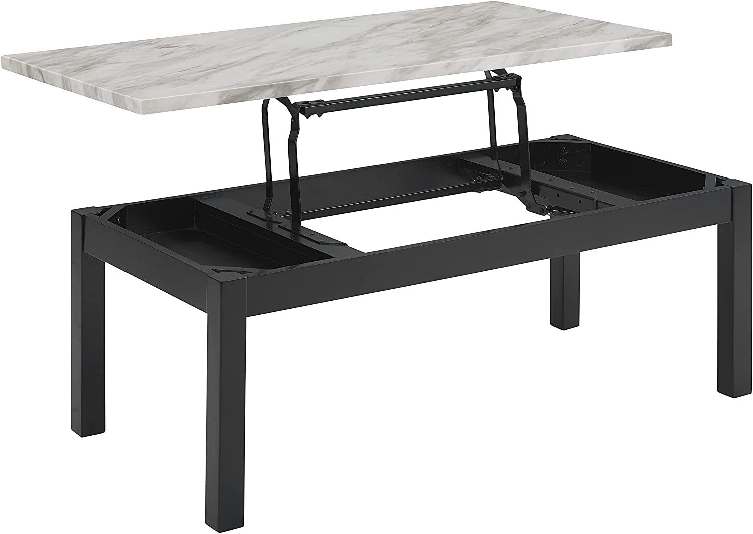 Faux Marble 3 Piece Table set with 2 ends and one lift top coffee table